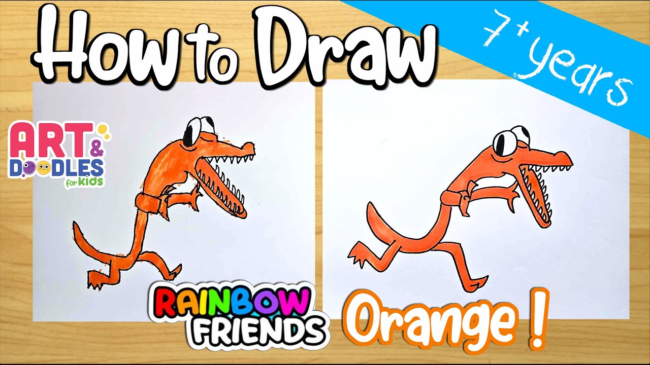 How to Draw ORANGE from Rainbow Friends 