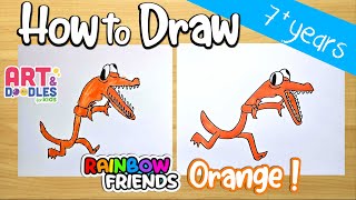 How to draw ORANGE | Roblox Rainbow Friends | Art and doodles for kids