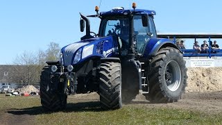 New Holland T8.435 Pulling The Sledge at Pulling Event in Hobro | Tractor Pulling Denmark