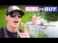 GIRL vs GUY - GIANT Bass Fishing Challenge (SURPRISING!!!)