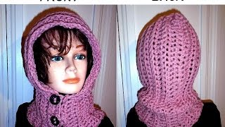 HOW TO CROCHET A HOODIE, BUTTON UP Hood, diy button loops, quick beginner easy project.