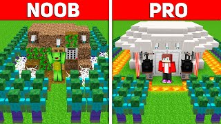 Security House With Zombie Defense: NOOB vs PRO BUILD CHALLENGE in Minecraft - Maizen JJ and Mikey
