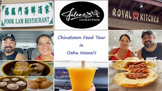 CHINATOWN FOOD TOUR IN OAHU HAWAI'I - Dim Sum-Fook Lam, Fruit Slushie-Jolenes, Manapua-Royal Kitchen