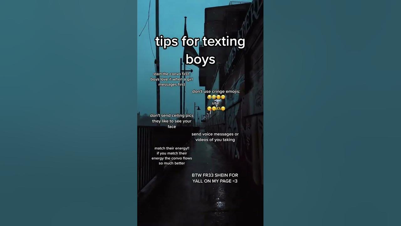 Tips for texting boys