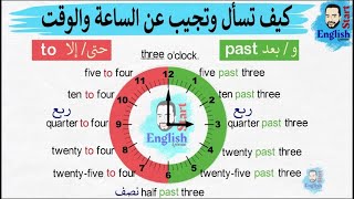 telling the time  شرح السؤال والجواب عن الساعة والوقت باللغة الانجليزية