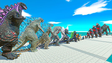 EVOLUTION of SHIN GODZILLA Size Comparison VS Evolved Dark God KNULL to rescue KING KONG - ARBS