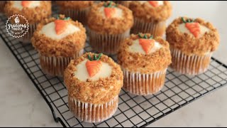 Adorable Eggless Moist Carrot Cupcakes for Easter