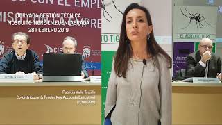 Patricia Valle de la empresa Kenogard tras la Jornada Mosquito Tigre Fuenlabrada.