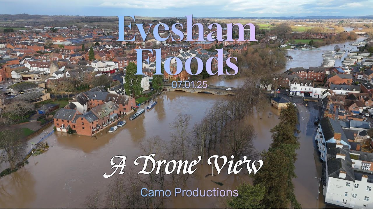 Evesham Floods: A drone view