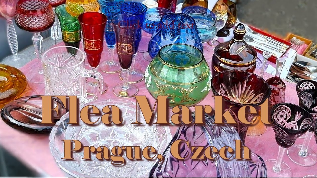 Flea Market, Prague, Czech (BLEŠÍ TRHY PRAHA) - Vintage Treasures & Street Sounds - No Commentary