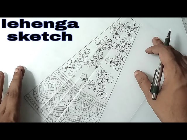 Pencil Lehenga Design Drawing Purchase Discounted | www.grupomenegotti.com