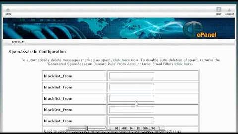 Configuring SpamAssassin in Cpanel