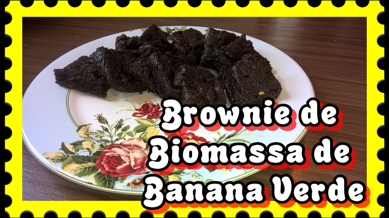 BROWNIE DE BIOMASSA DE BANANA VERDE #VEGAN
