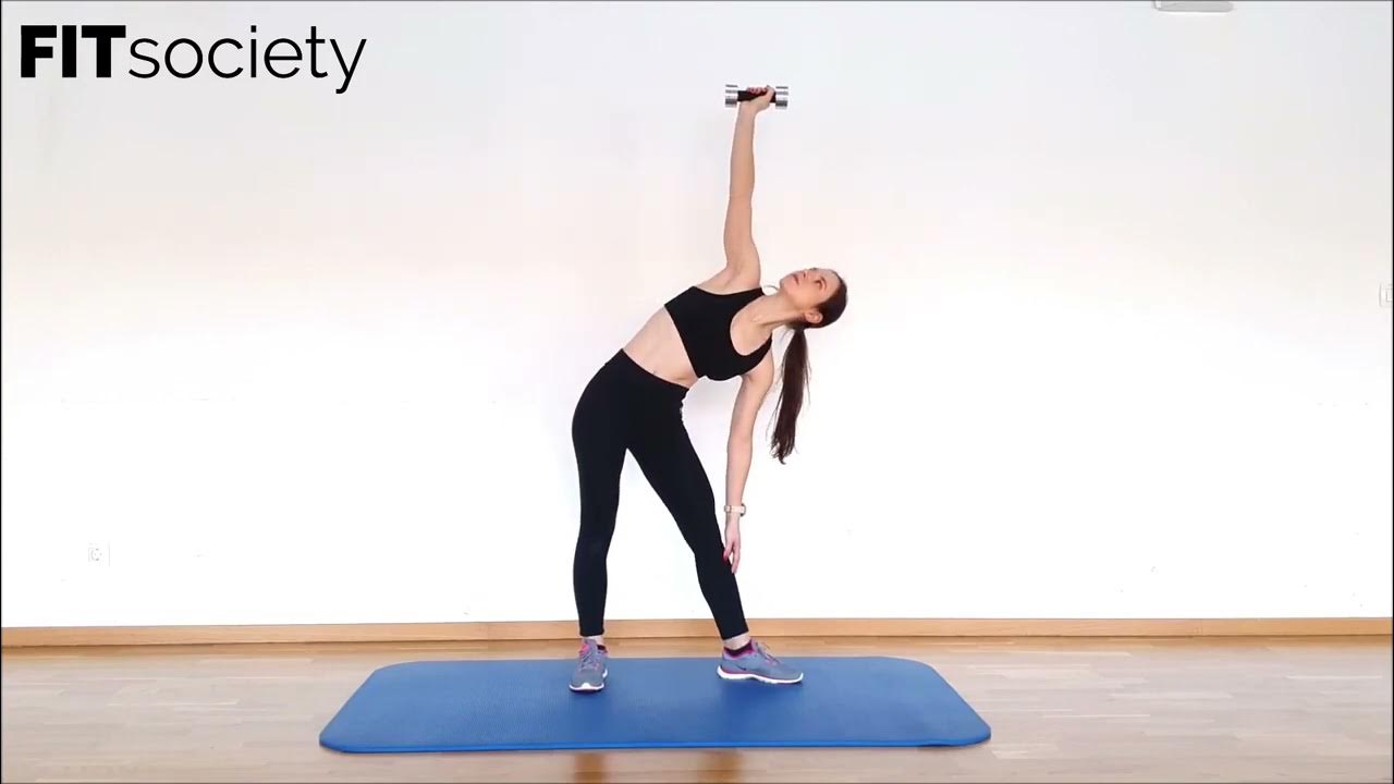 Dumbbell Windmill Dumbbell Exercise Home Workout YouTube