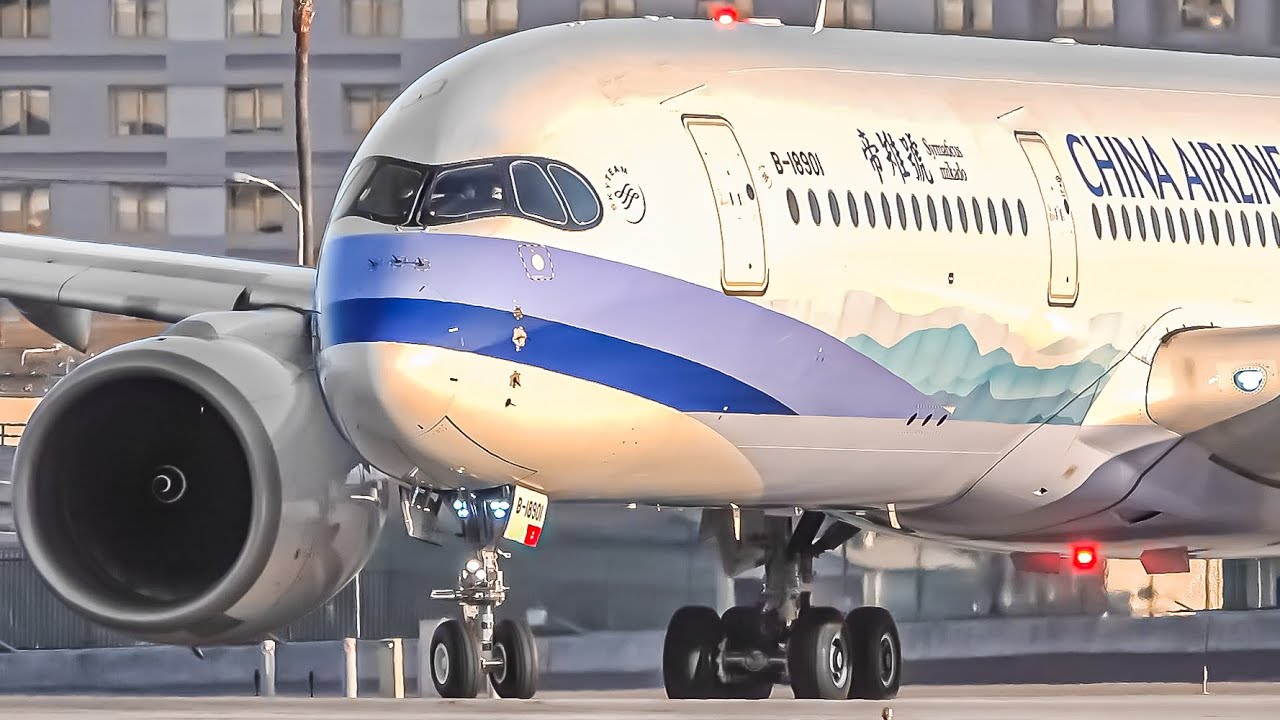 🇺🇸 LOS ANGELES Airport Plane Spotting LAX + Aircraft & Flight Route Information Subtitles  !