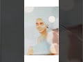 Portrait drawing tutorial 😍 #portraitart #portrait #watercolorpainting #shorts