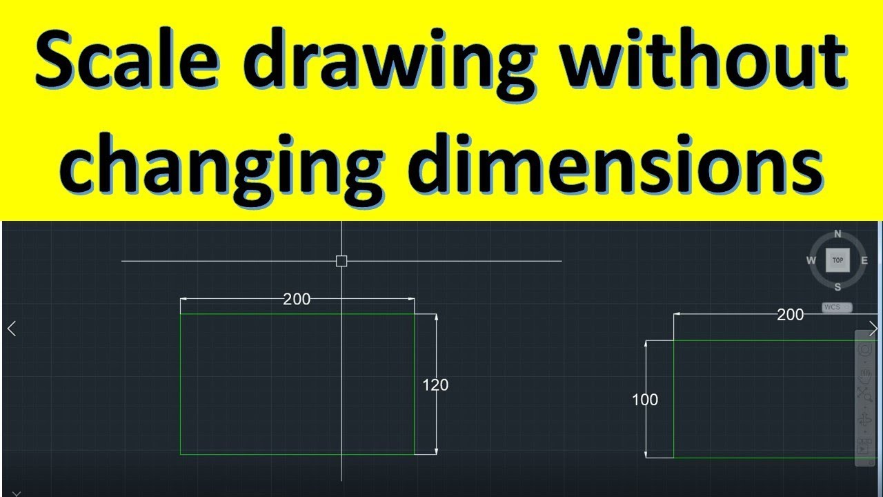 Scale Drawing Without Changing Dimension Autocad Youtube