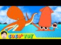 If a giant octopus and a giant squid fight, who will win?ㅣsea animals for kidsㅣCoCosToy