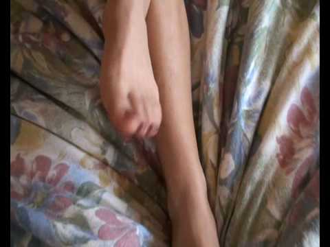 Vivians foot play in bed