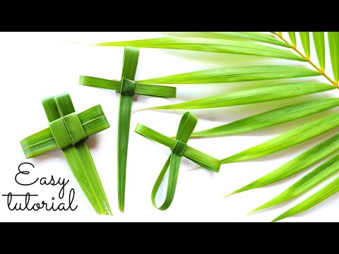 How to make a PALM LEAF CROSS (Easy Tutorial)