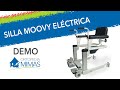 Silla de ducha elctrica moovy para wc y transferencias