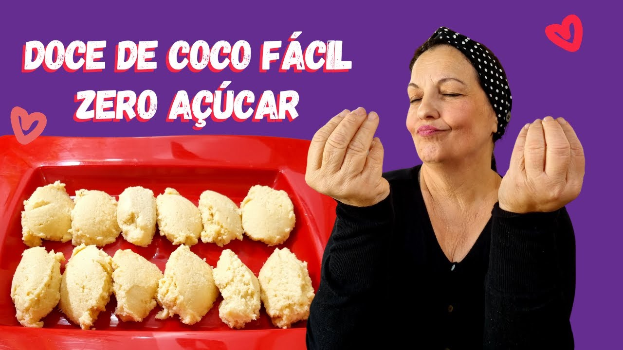 ZERO AÇÚCAR e LOW CARB: Minha Melhor Receita da Clássica COCADA Cremosa (Sem Leite Condensado)