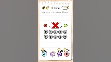 Level 18 / brain test / how many months have 28 days ?