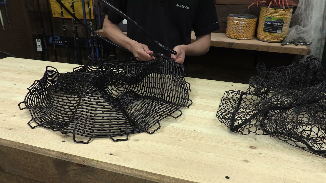 How to replace fishing net bag  clear rubber replacement fishing