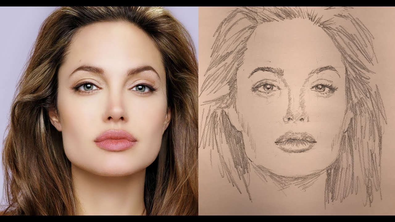 angelina jolie drawing