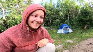 3 DAY SOLO WILDERNESS | Canoe Camping - fishing
