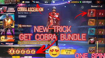 Cobra Rage Bundle Free Fire Cobra Ascension Event 1 Spin Trick Get Cobra Bundle Free