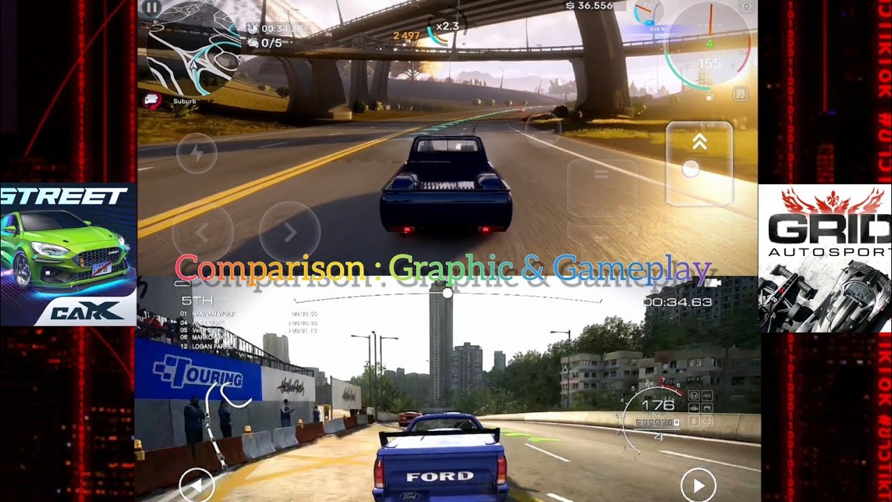 CarX Street Android & GRID™ Autosport Mobile Comparison Gameplay both ...