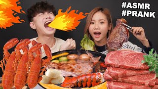Asmr Prank Roasted Beef 燒肉 Cooking & Eating Sound Kaki Asmr Feat. Chan