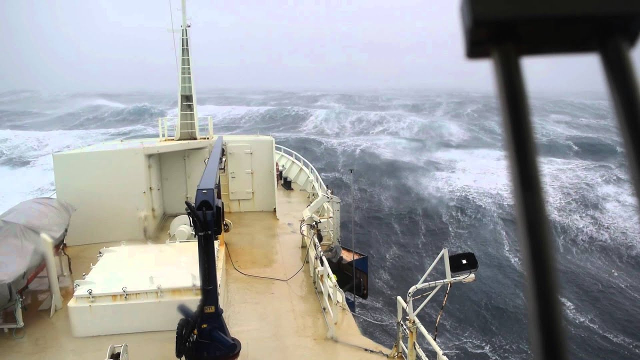 Icelandic fishing vessel in bad weather. YouTube