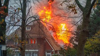 Grote brand verwoest Bussumse villa 🚒🚒🚒