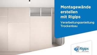 Erstellung/Aufbau von Montagewänden (Trennwand) - Rigips Verarbeitungsanleitung Trockenbau