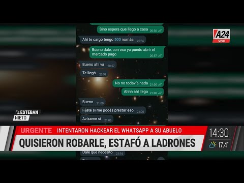 📲😄 Le hackearon el WhatsApp a su abuelo, intentaron estafarlo, pero les sacó plata a los ladrones