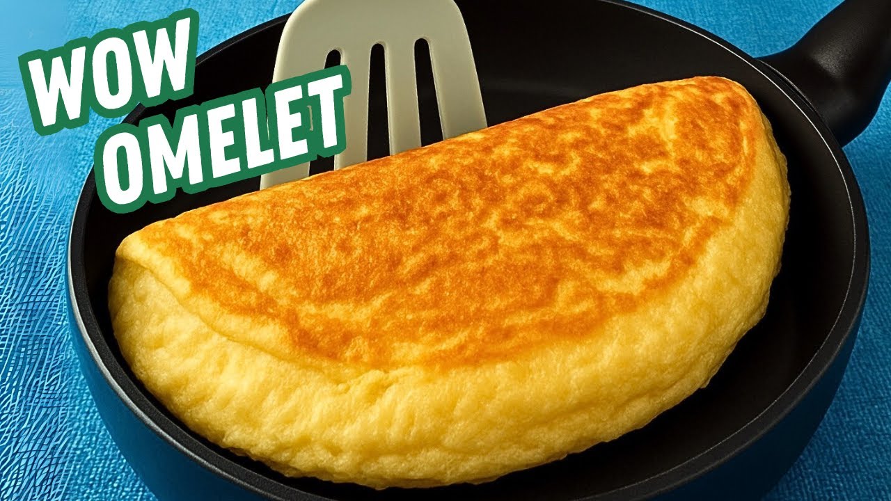 Fluffy 3-Ingredient Omelet 🍳 Ready in 5 Minutes! 🔥
