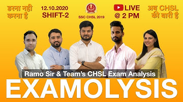 SSC CHSL | EXAMOLYSIS - Shift - 2 | RaMo Sir & Team SSC CHSL Exam Analysis |