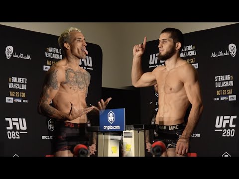 UFC 280 Charles Oliveira vs Islam Makhachev - la pesée officielle