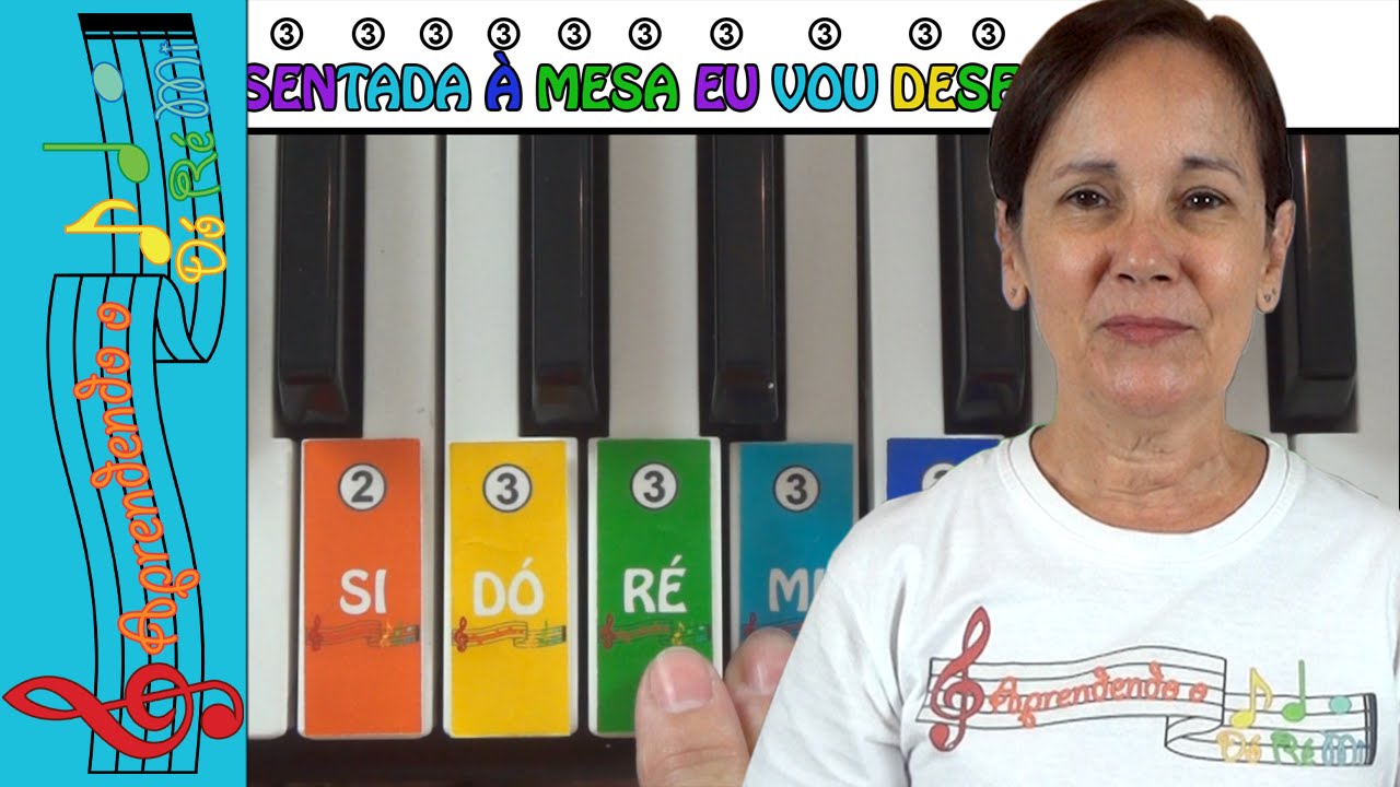 Como Tocar Bate o Sino no Piano e Teclado (Aula de Música Infantil) 