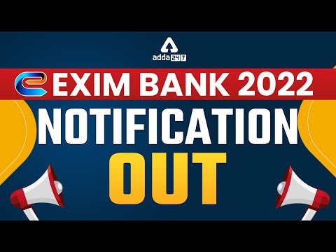 EXIM BANK 2022 Notification Out #Adda247