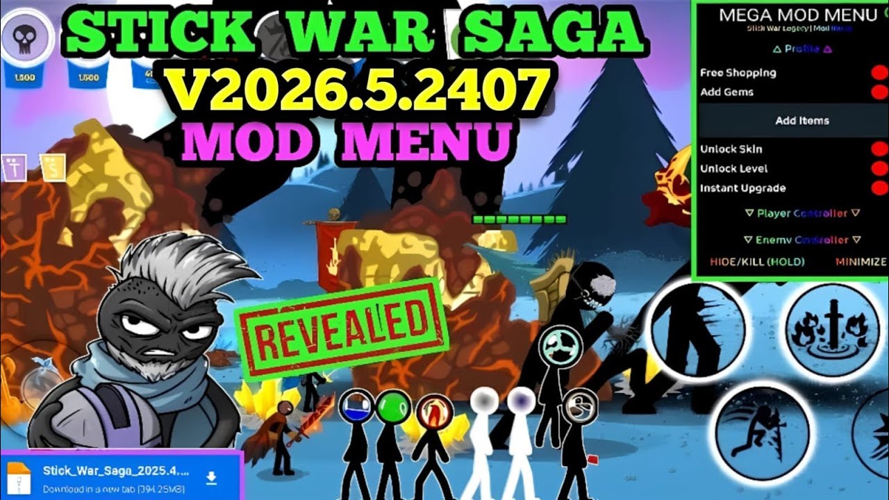 INSANE New Stick War Saga Mod Menu v2026.5.2407 😁