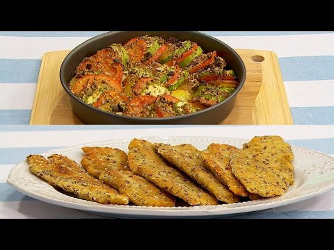 Milanesas de pescado y pastel de vegetales