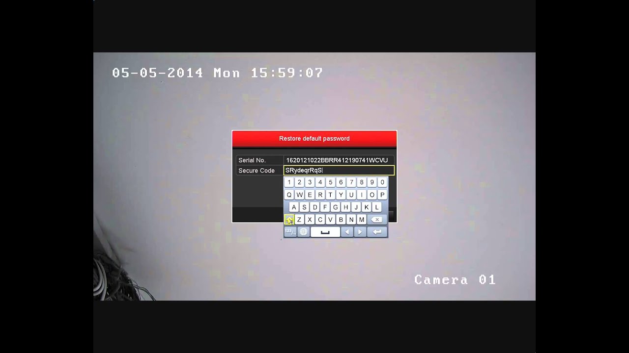 How To Get The Device Serial No And Restore The Default Password Of Hikvision Product Youtube