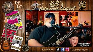 Playing my guitar and singing “Mornin” by Al Jarreau 🎸#KatosHomeDeskConcertSeries