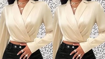 How to cut a lapel wrap top #fashion #fashionstyle #fashiontrends #sewing #sewingtutorial #diy