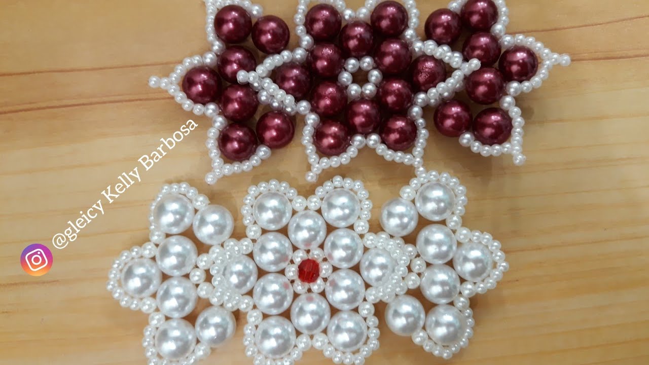 Trama flor de pérola 2 sem cortes - Chinelo bordado #gleicykellybarbosa