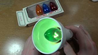 Colored C9.25 Incandescent Flasher Light Bulbs