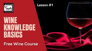 Free Wine Course at The Waiter's Academy: Lesson One. Basic Wine Knowledge. Wine Characteristics.